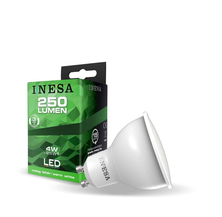 Слика од продуктот INESA LED Spot 4W 250lm 3000K 105° GU10