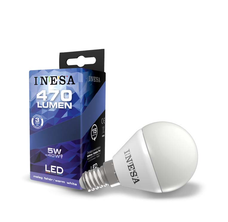 Слика од продуктот INESA LED Ball 5W 470lm 3000K E14 160°