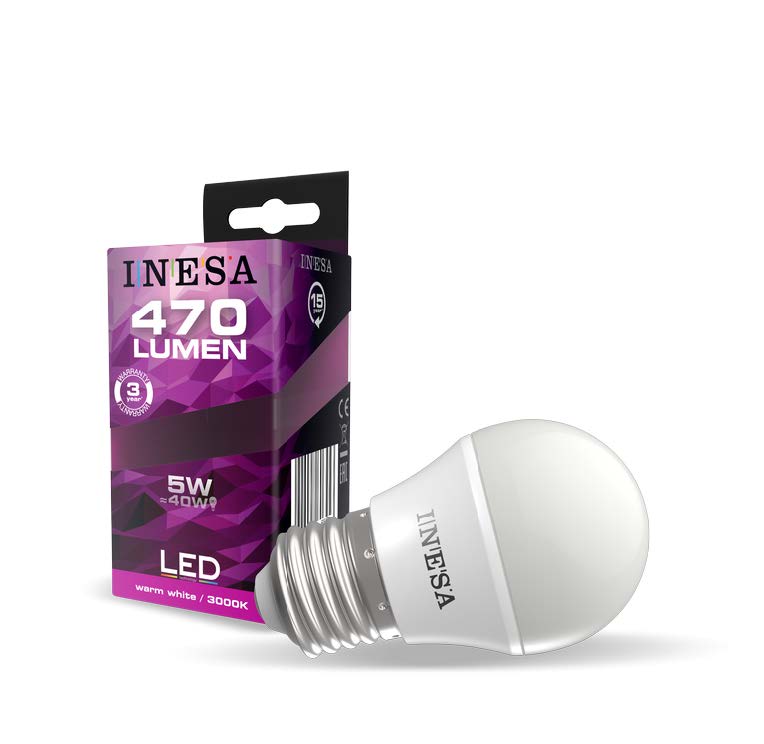 Слика од продуктот INESA LED Ball 5W 470lm 3000K E27 160°