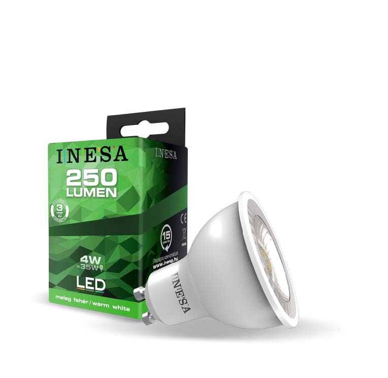 Слика од продуктот INESA LED Spot 4W 250lm 3000K 38° GU10