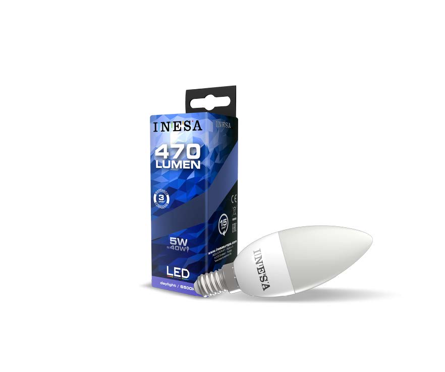 Слика од продуктот INESA LED Candle 5W 470lm 6500K E14 160°
